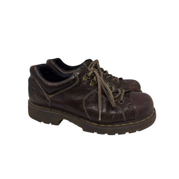 Dr Martens 6 Eye Chunky Oxford Brown Leather 12312 Shoes Doc Mens 12 Y2K 90s main image 7